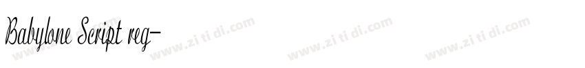Babylone Script reg字体转换 Babylone Script reg字体转换